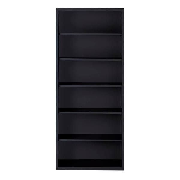 Hirsh 6 Shelf Metal Bookcase 82" H Black