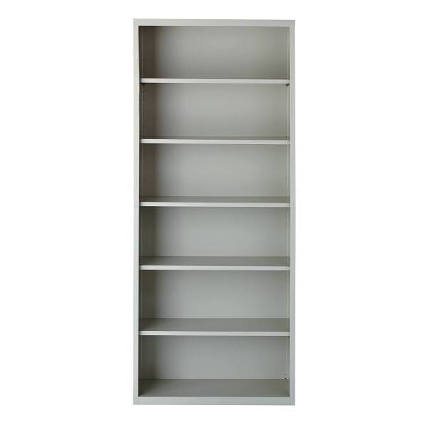 Hirsh 6 Shelf Metal Bookcase 82" H Light Gray