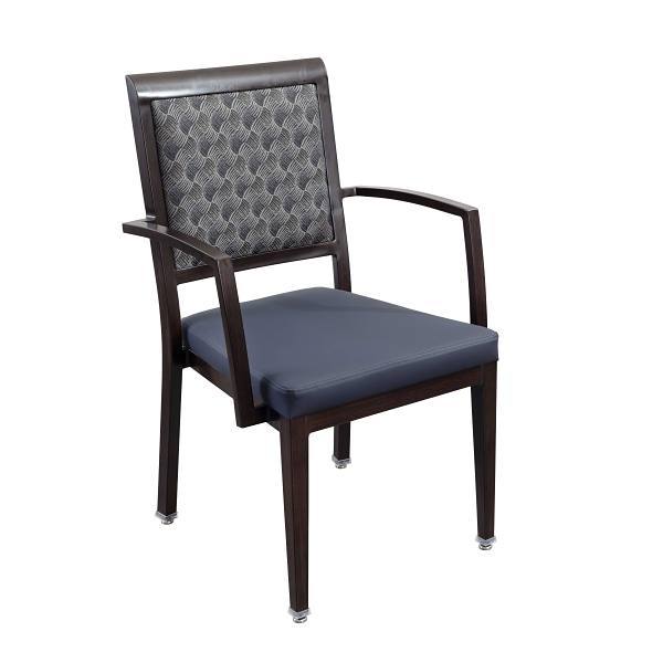 Medacure Dining Armchair Blue Seat Square Back