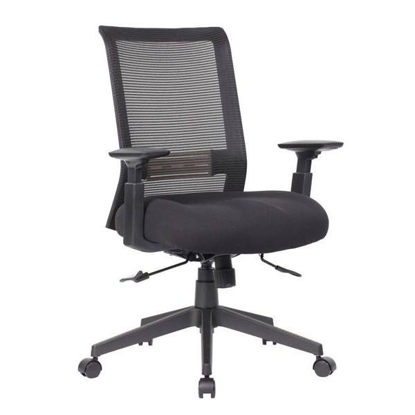 Boss Office Products Ergonomic Mesh Back Task Chair-Thick Tractor Seat Cushion