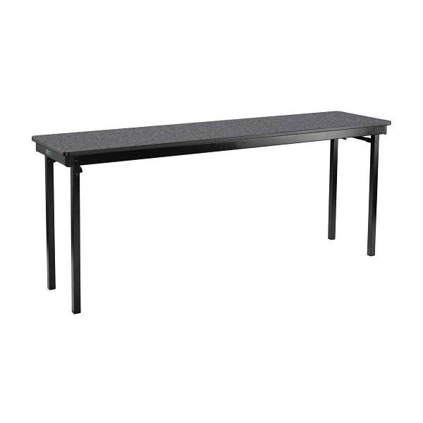 National Public Seating Max Folding Table, Mdf Core/Protectedge, Grey, 18" X 96"