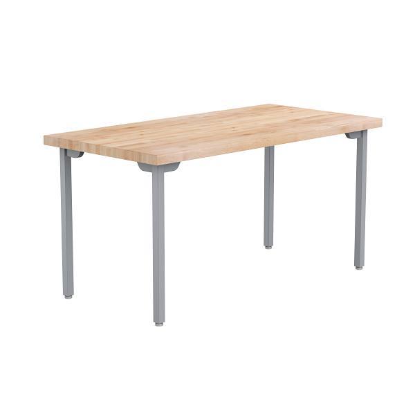 National Public Seating Hd Fixed Height Designer Table With Butcherblock, 30x72