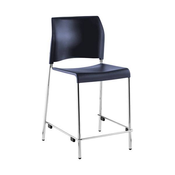 National Public Seating 8800 Cafetorium Plastic Stool, Counter Height, Navy