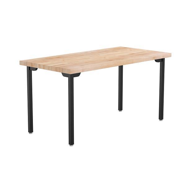 National Public Seating Fixed Height Designer Table With Butcherblock, 30x60