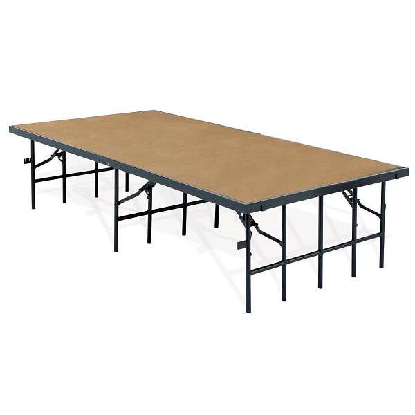 National Public Seating 4' X 8' Stage, 8" Height, Hardboard Floor
