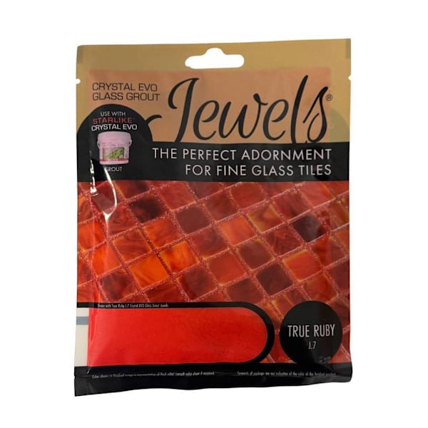 The Tile Doctor Crystal Evo Glass Grout Jewels, True Ruby, 75 Grams