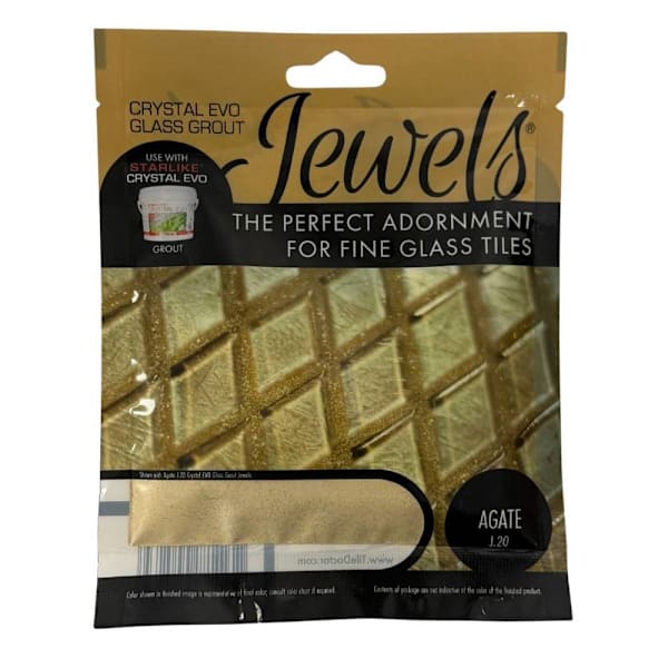 The Tile Doctor Crystal Evo Glass Grout Jewels, Agate, 75 Grams
