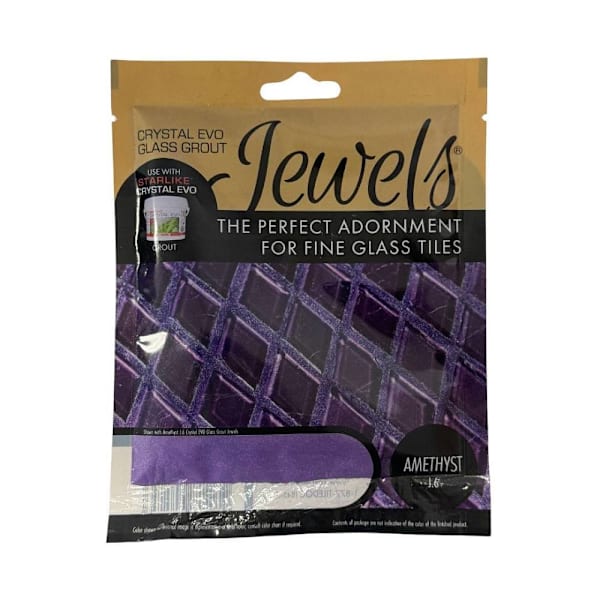 The Tile Doctor Crystal Evo Glass Grout Jewels, Amethyst, 75 Grams