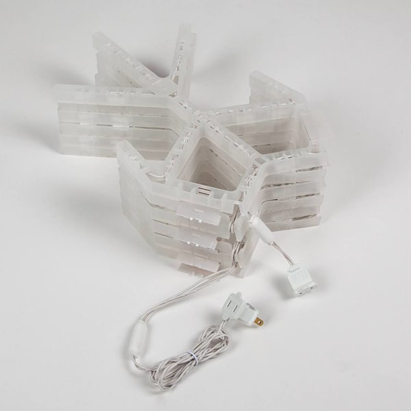 Wintergreen Lighting Folding Snowflake, Cool White LED Lights, 36"