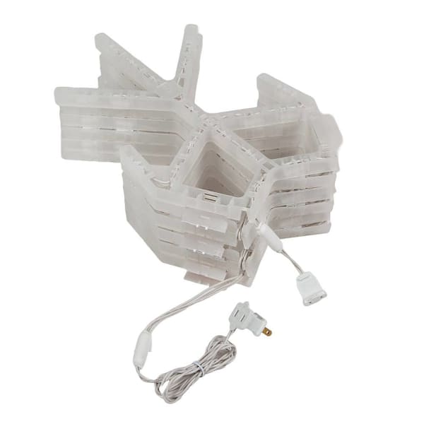 Wintergreen Lighting Folding Snowflake, Warm White LED Lights, 36"