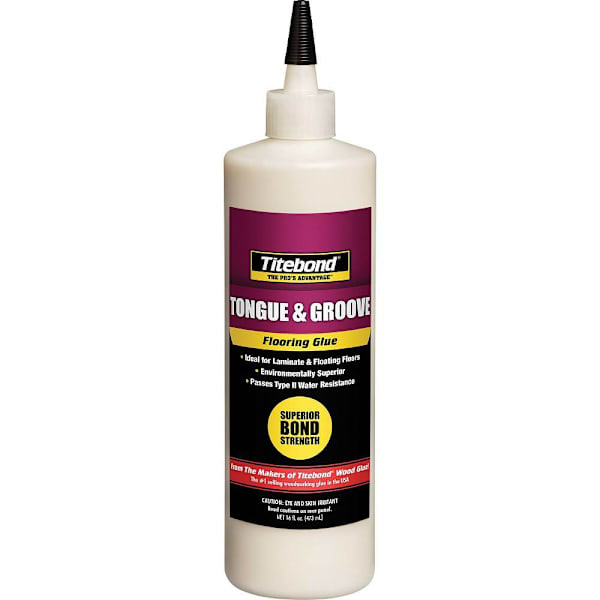 Titebond Tongue & Groove Glue, 16 Oz. Bottle, Package Of 12