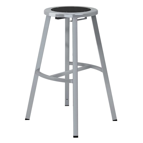 National Public Seating 30-In Titan Stool Black Steel Seat Grey Frame