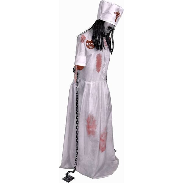 Haunted Hill Farm 5'2" Animatronic Convulsing Nurse With Motion-Activated Sounds