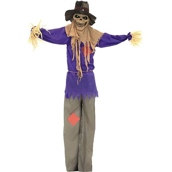 Haunted Hill Farm 6' Poseable Scarecrow With Lights And Sound
