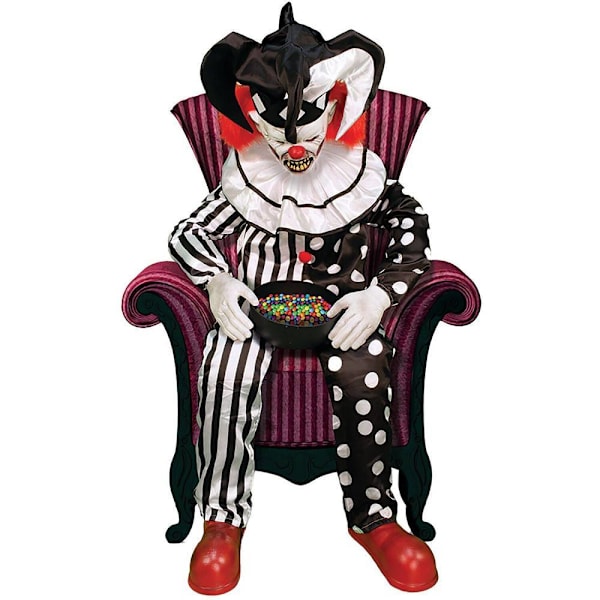Haunted Hill Farm 4'5" Animatronic Hartley The Sitting Scare Clown