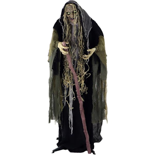Haunted Hill Farm 5'8" Poseable Swamp Witch With Lights And Sound