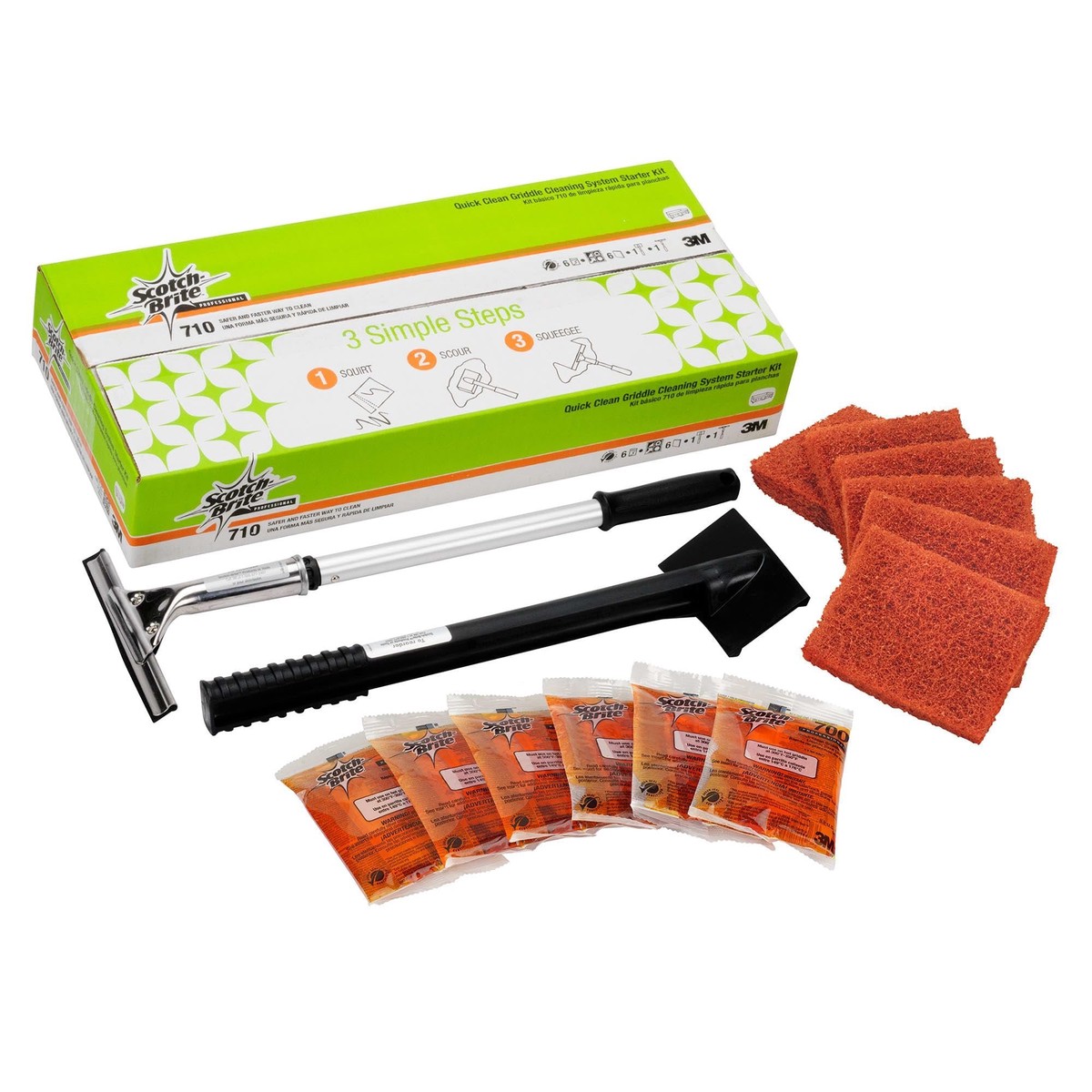 3M 710 Quick Clean Griddle System Starter Kit