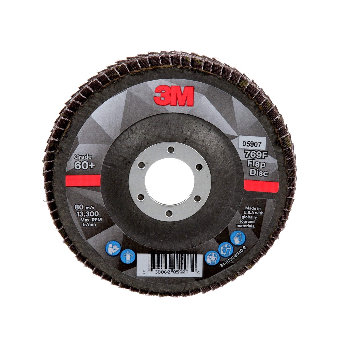 3M Flap Disc 769F, High Performance Abrasive, Ceramic Precision-Shaped Grain Grinding and Finishing Disc