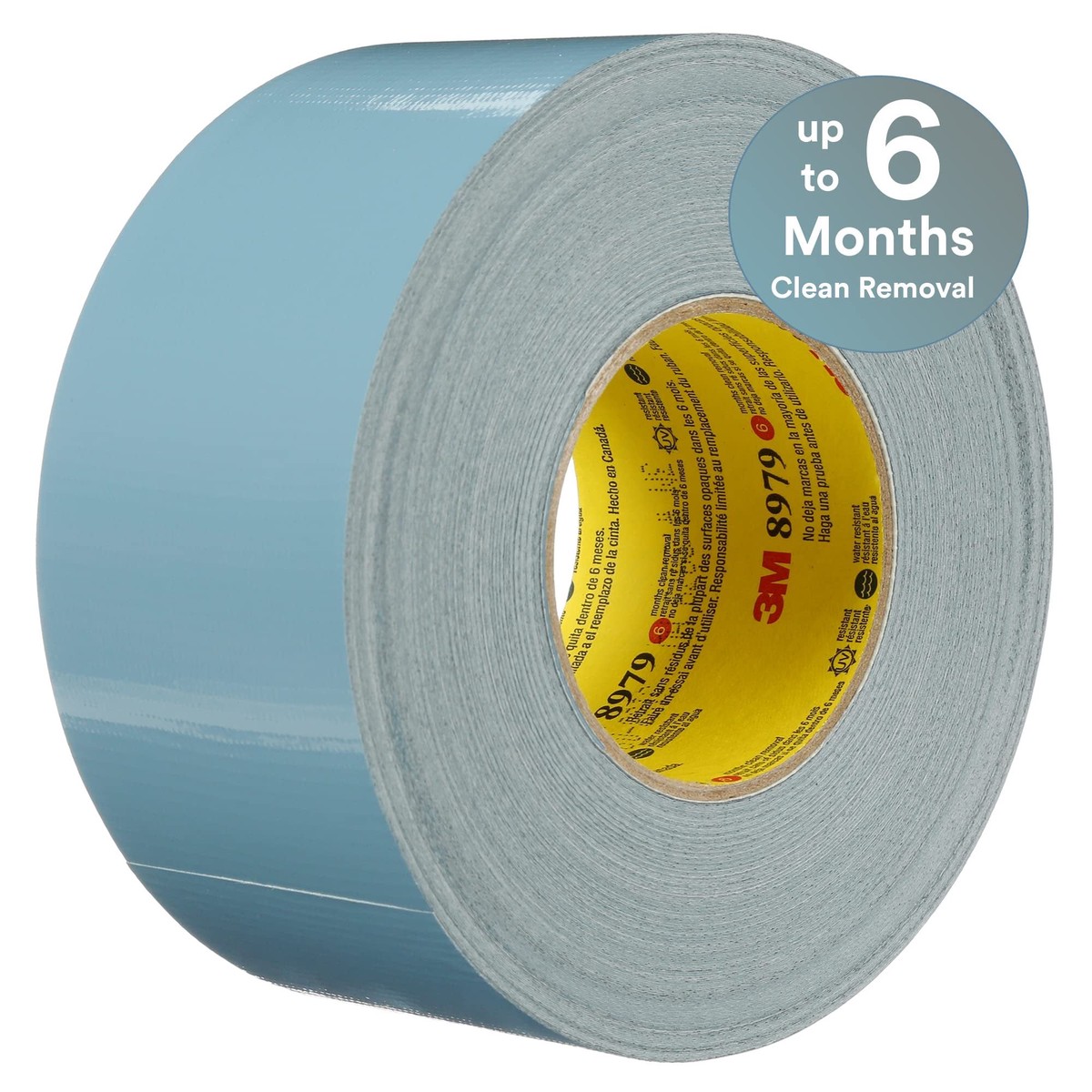3M Performance Plus 8979 Duct Tape Heavy Duty, 6 Month Clean Removal, Resists UV and Weather for up to 12 Months, Tears Cleanly, Curl-Resistan