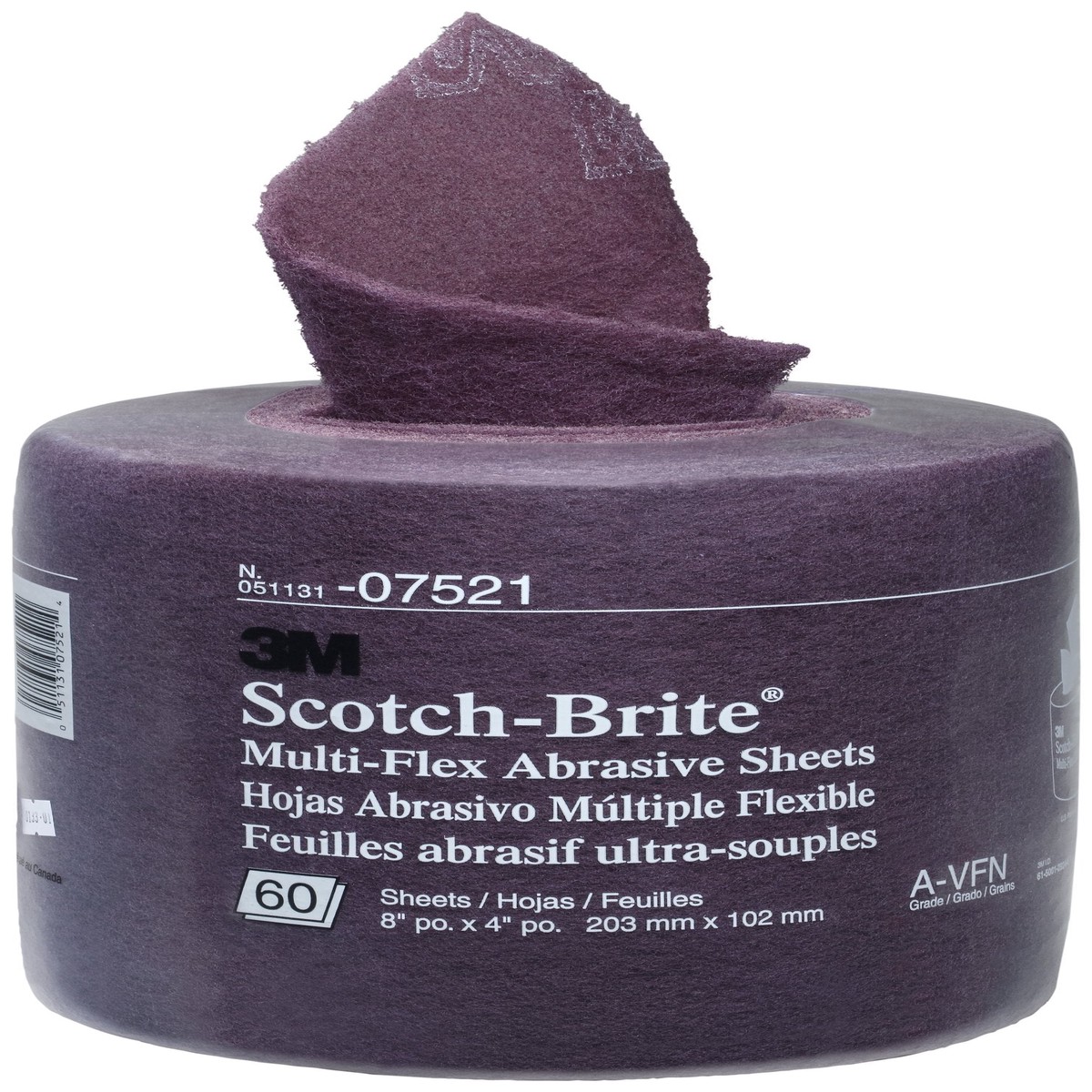 3M SCOTCH-BRITE 07521 Multi-Flex Abrasive Sheet VERY FINE 1 ROLL