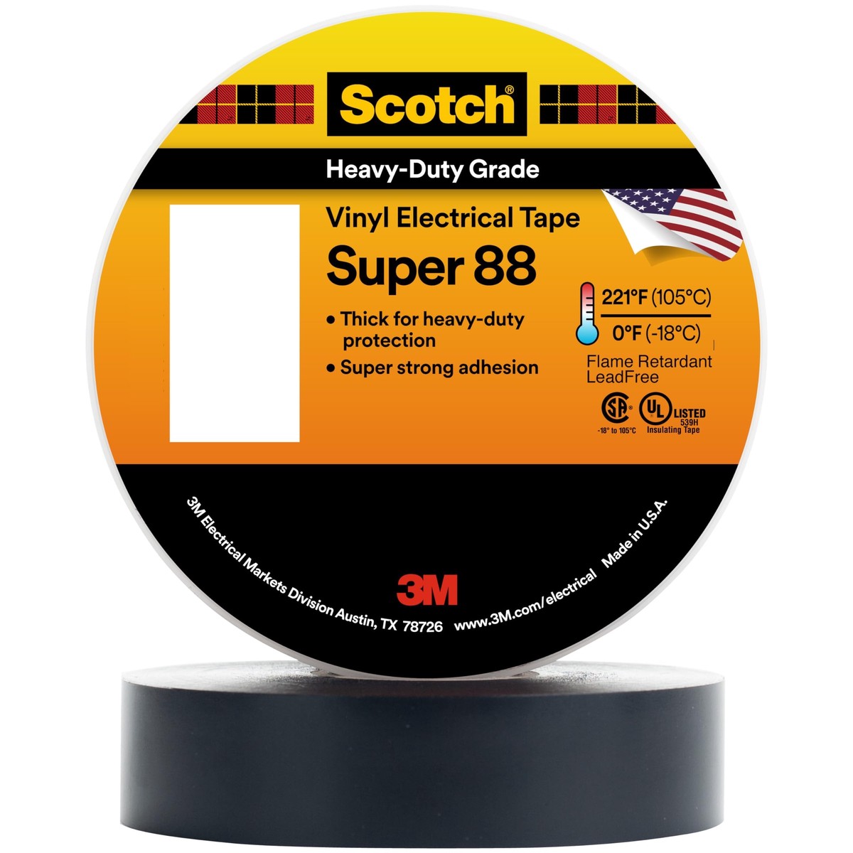 3M Scotch Vinyl Electrical Tape Super 88