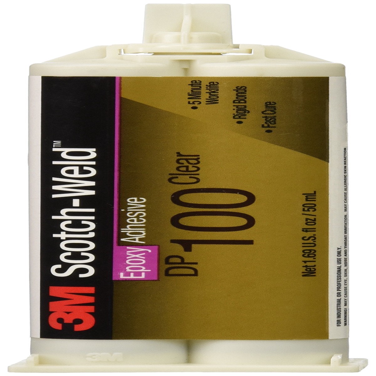 3M Scotch-Weld DP100 Clear Epoxy 48.5 mL(1.64 oz) 12 Pack, New Cartridge Design