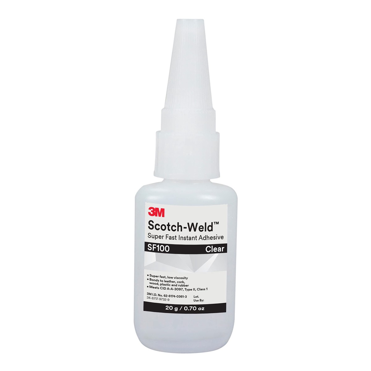 3M Scotch-Weld Super Fast Instant Adhesive SF100, Clear, 20g