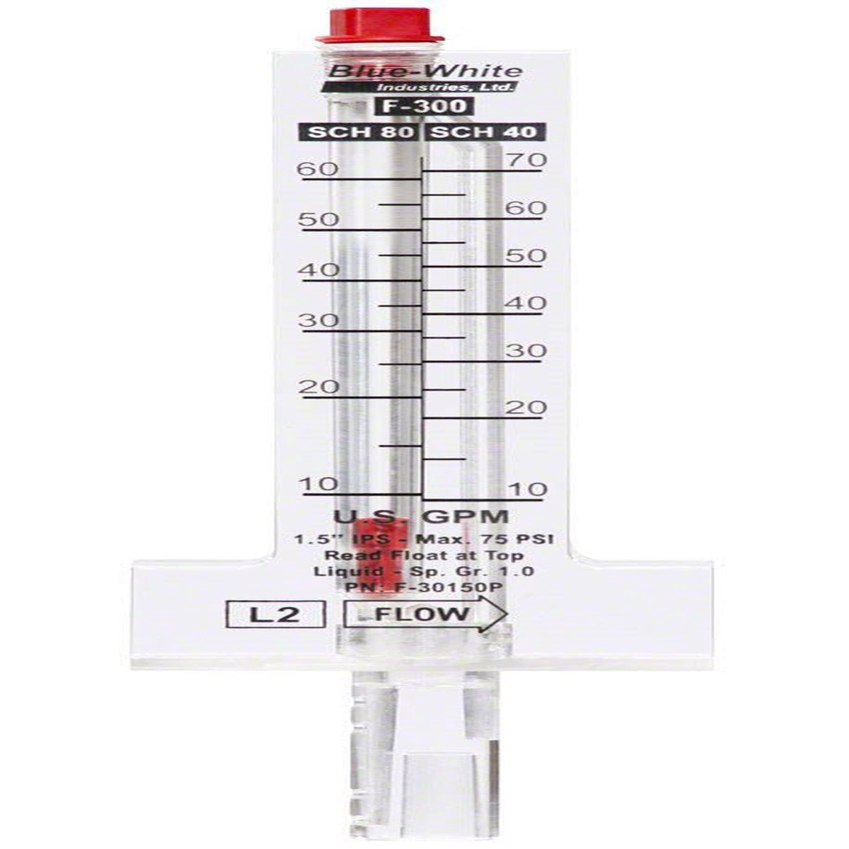 4" Horizontal F-300 Series Flow Meter