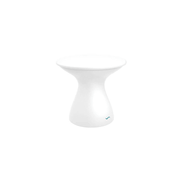 Ledge Lounger™ Autograph Standard Side Table-White Base-White Lid