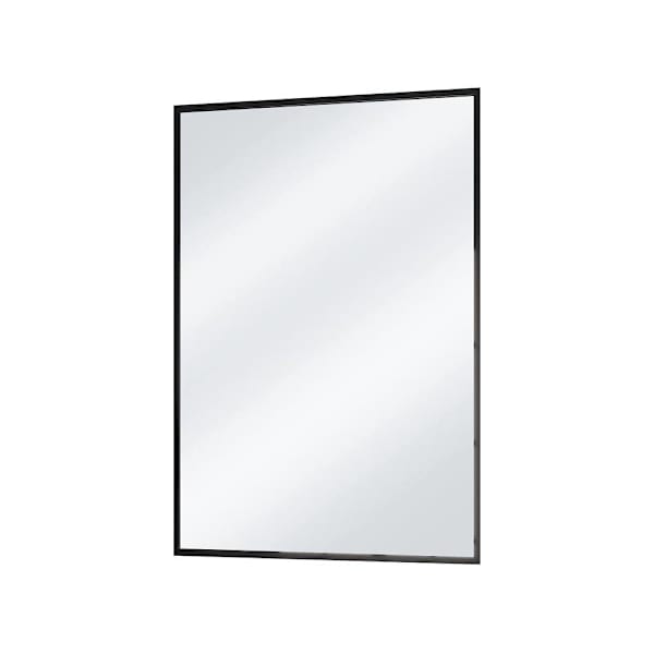 Easly 24" X 36" Black Aluminum Alloy Framed Wall Mirror