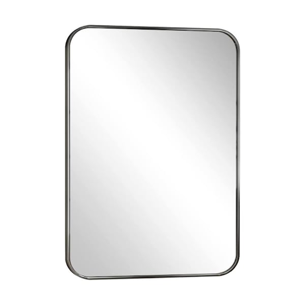 Easly 30" X 40" Rectangular Black Aluminum Alloy Framed Wall Mirror