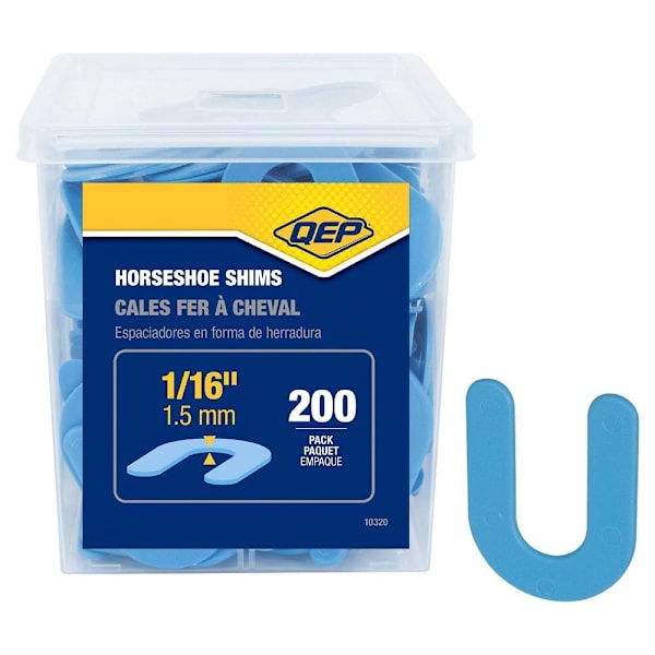 QEP 1/16" Horseshoe Shim Tile Spacers (200 Pack)