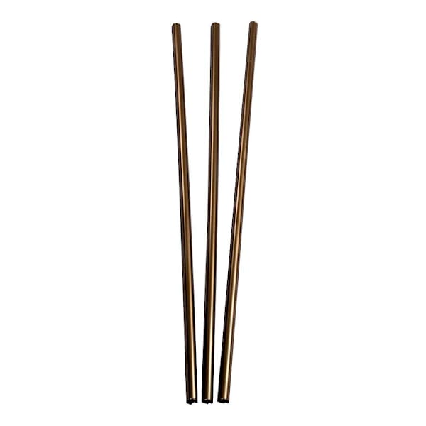 Aspect Metal 24" Backsplash Trim, Peel & Stick, Brushed Bronze, Package Of 3