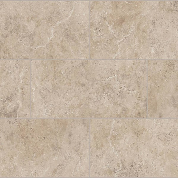 Lifeproof Sarasota Sun Travertine 11.9 In. X 23.8 In. Vinyl Tile Flooring, Case Of 9