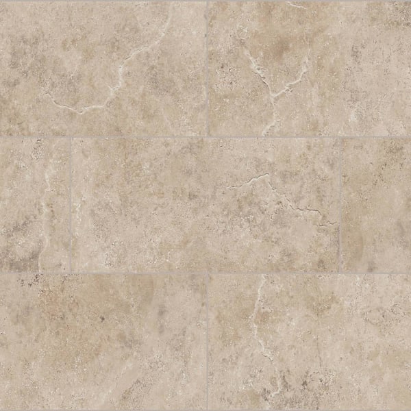 Lifeproof Sarasota Sun Travertine 18.5 In.X 37 In. Vinyl Tile Flooring, Case Of 4