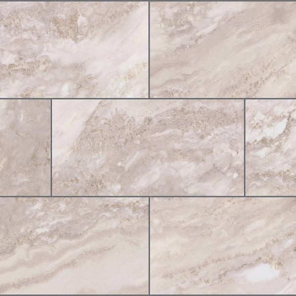 Lifeproof Trailridge Marble 12 In. X 24 In. Polished Vinyl Tile Flooring, Case Of 10