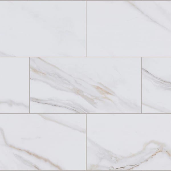 Lifeproof Camrose Carrara 18.5 In.X 37 In. Vinyl Tile Flooring, Case Of 4