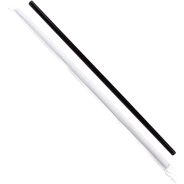 Bunzl J775bkxa5 Jumbo Straw Black7.75" Boxed Paper Wrapped Case Of 5000