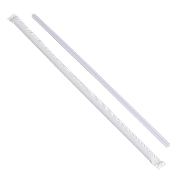 Bunzl J1025clxa2 Jumbo Straw Clear10.25" Boxed Paper Wrapped Case Of 2000