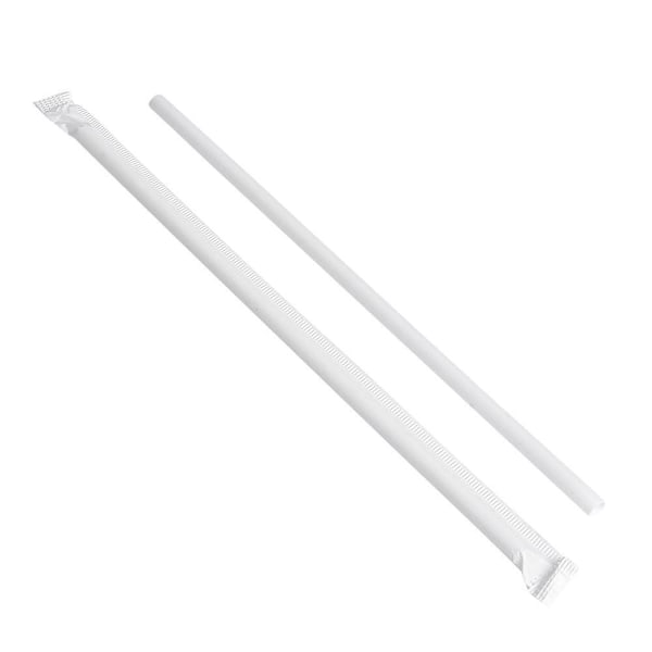 Bunzl J775whxa12 Jumbo Straw White7.75" Boxed Paper Wrapped Case Of 12000