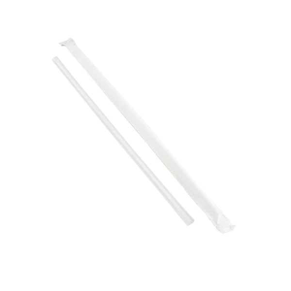 Bunzl J775clxa12 Jumbo Straw Clear7.75" Boxed Paper Wrapped Case Of 12000