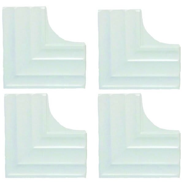 Mirredge™ Dove White Contemporary Corner Plates, Package Of 40