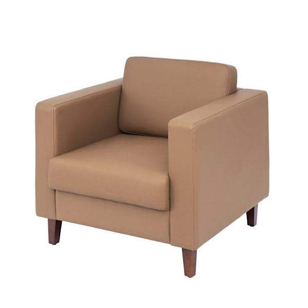 Flash Furniture Hercules Cognac Chair W/2 Ac/Usb/Usb-C Ports And Solid Wood Legs