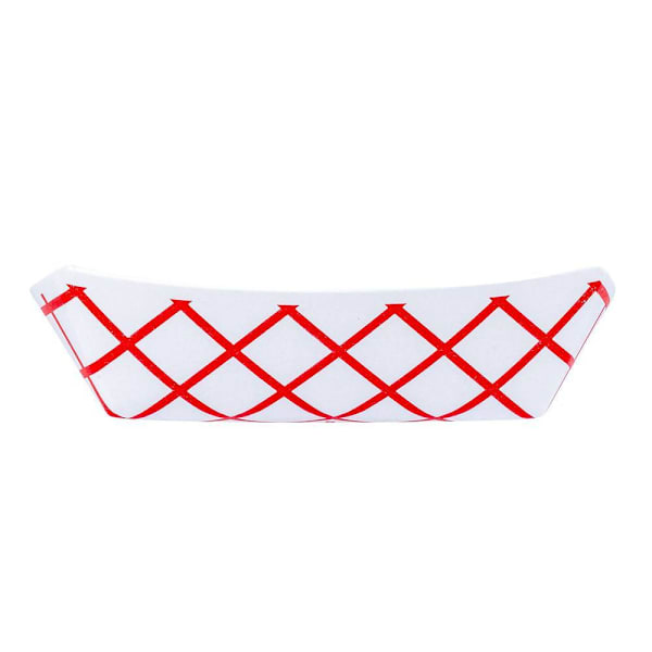 Bunzl J40 Food Tray 6-Oz Red Checkpaper Clay Coated #40 Case Of 1000