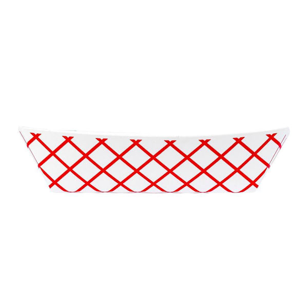 Bunzl J500 Food Tray 5-Lb Red Checkpaper Clay Coated #500 Case Of 500