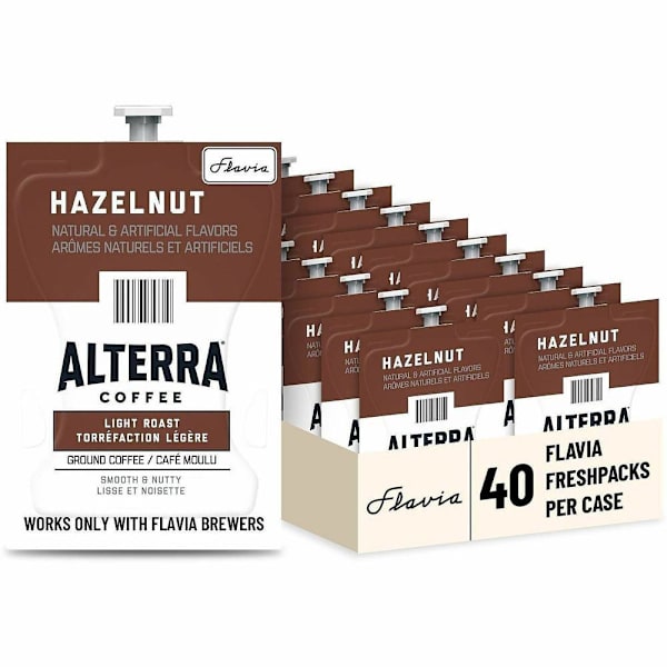 Lavazza Flavia Alterra Light Roast Hazelnut Flavor Coffee Freshpack Package Of 40