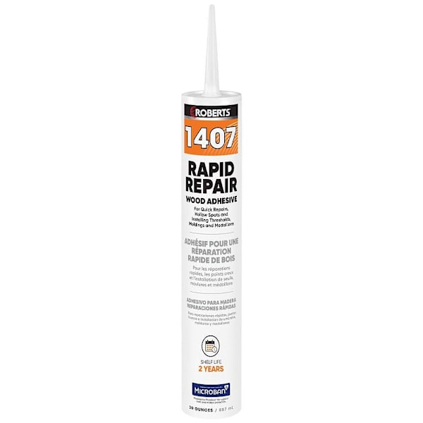Roberts Rapid Repair Wood Floor Adhesive, Beige, 30 Oz.