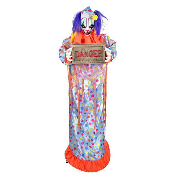 Haunted Hill Farm 5.5' Standing Jump Scared Clown Animatronic