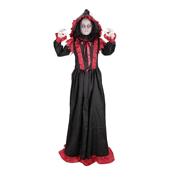 Haunted Hill Farm 5.5' Standing Double Face Lady Animatronic