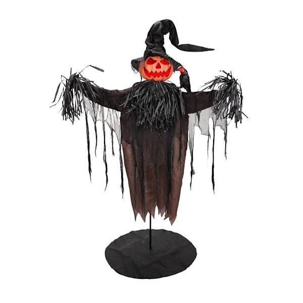 Haunted Hill Farm 6' Scarecrow With Crow